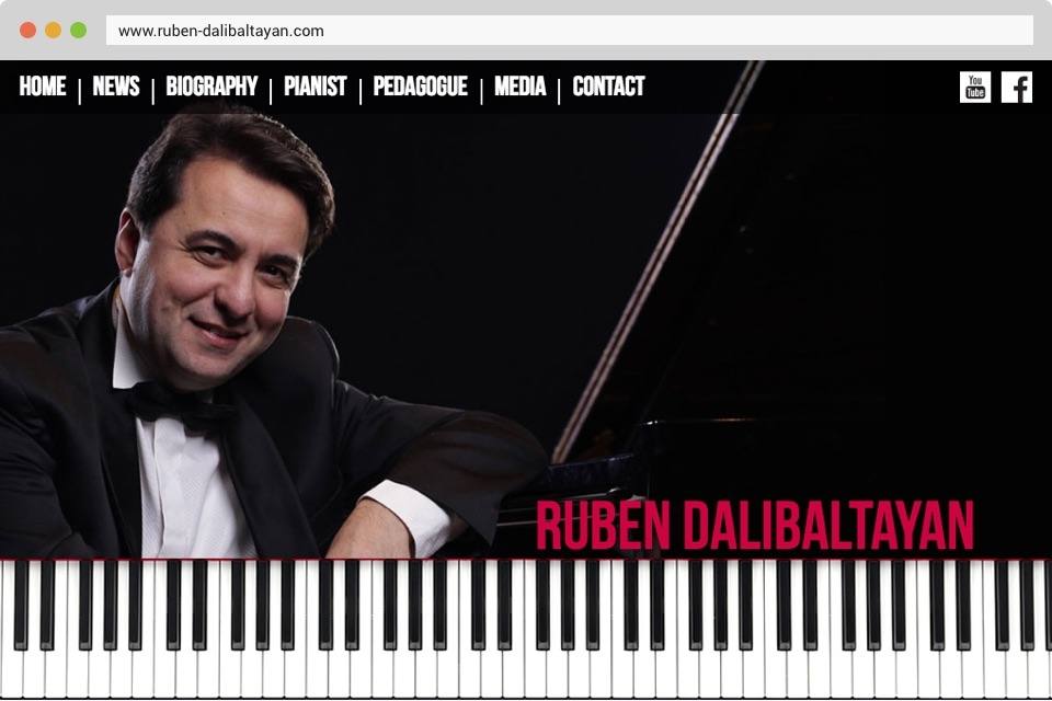 Ruben Dalibaltayan - Front Page Screenshot