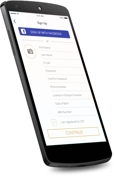 Comely - Android Registration Screen